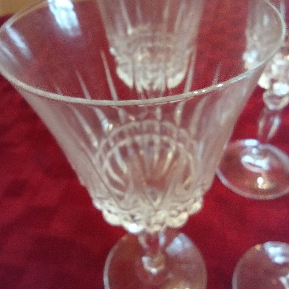 Set of Six Cristal D'Arques Durand Villeneuve Water Glasses 8.5 inches - Picture 6 of 8
